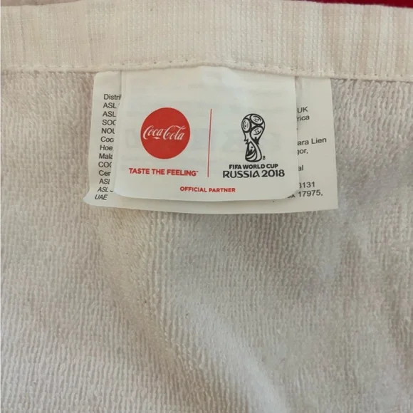 Coca-Cola FIFA World Cup Russia 2018 Beach Towel Collectible Flaws Shown-Review - Picture 2 of 12